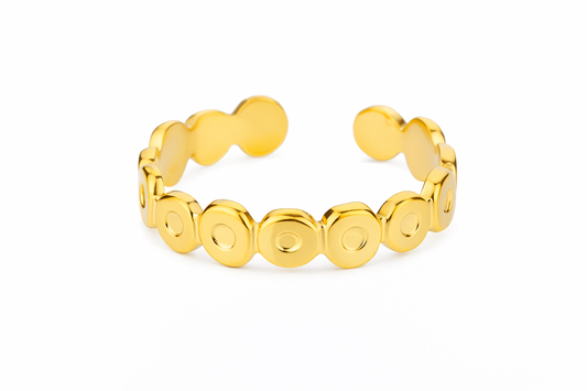 Geometric Retro Gold Ring