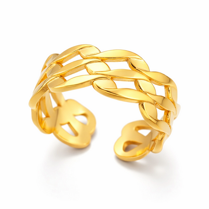 Gold Weave Open Ring