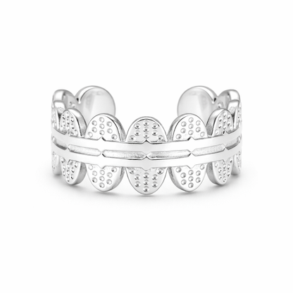Silver Crown Bezel Ring
