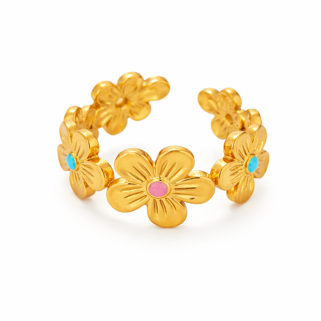 Gold Floral Bloom Ring