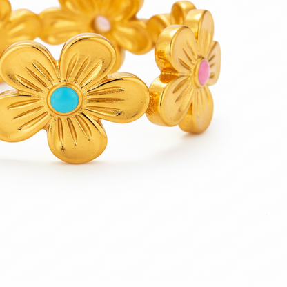 Gold Floral Bloom Ring