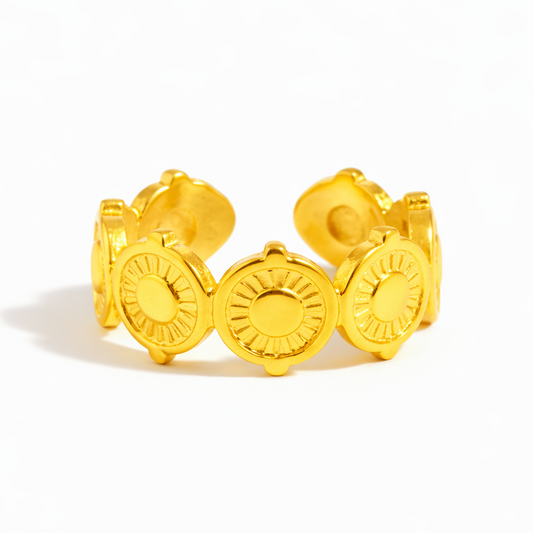 Gold Vintage Sunburst Ring