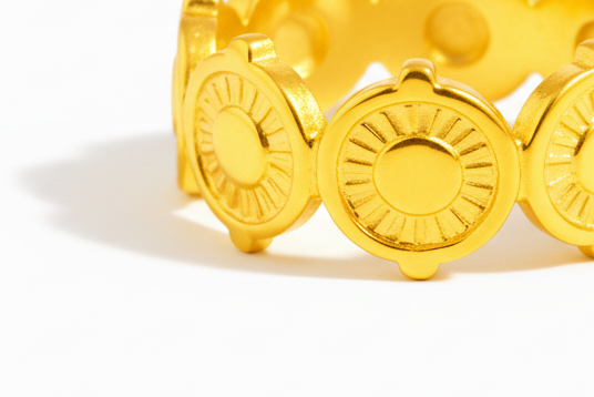 Gold Vintage Sunburst Ring