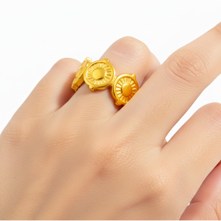 Gold Vintage Sunburst Ring