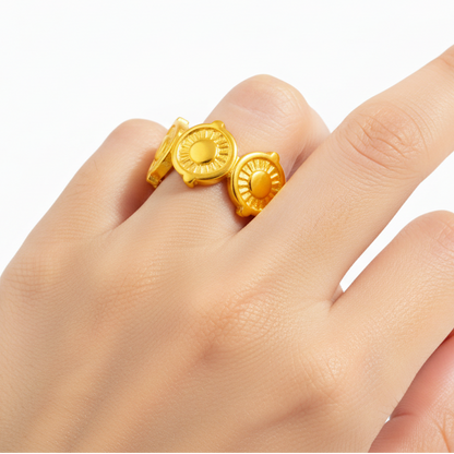 Gold Vintage Sunburst Ring