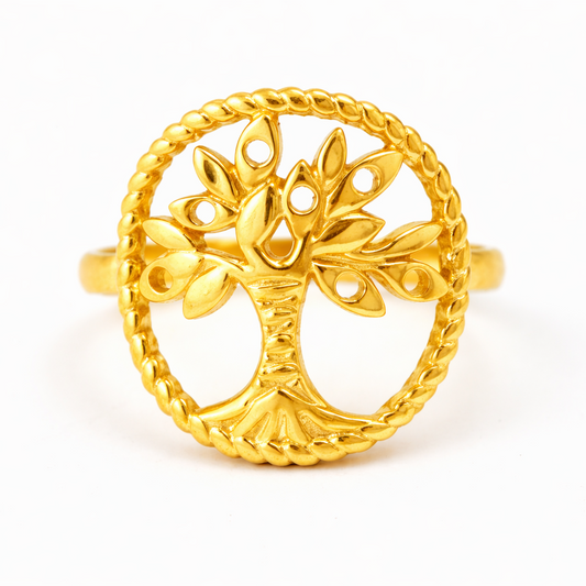 Gold Tree of Life Ring