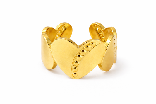 Gold Heart Cutout Ring