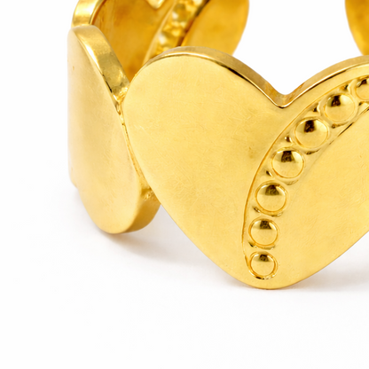 Gold Heart Cutout Ring
