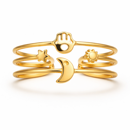 Gold Celestial Orbit Ring
