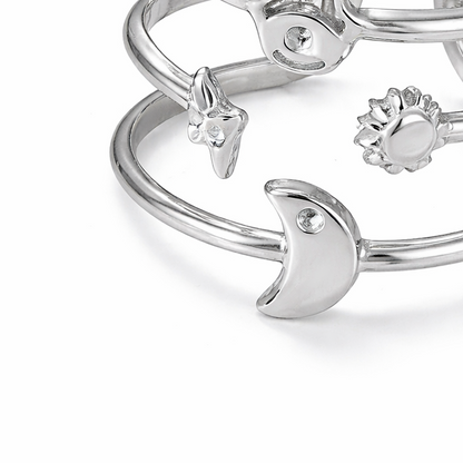 Silver Celestial Orbit Ring