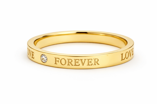 Gold Diamond Love Forever Ring
