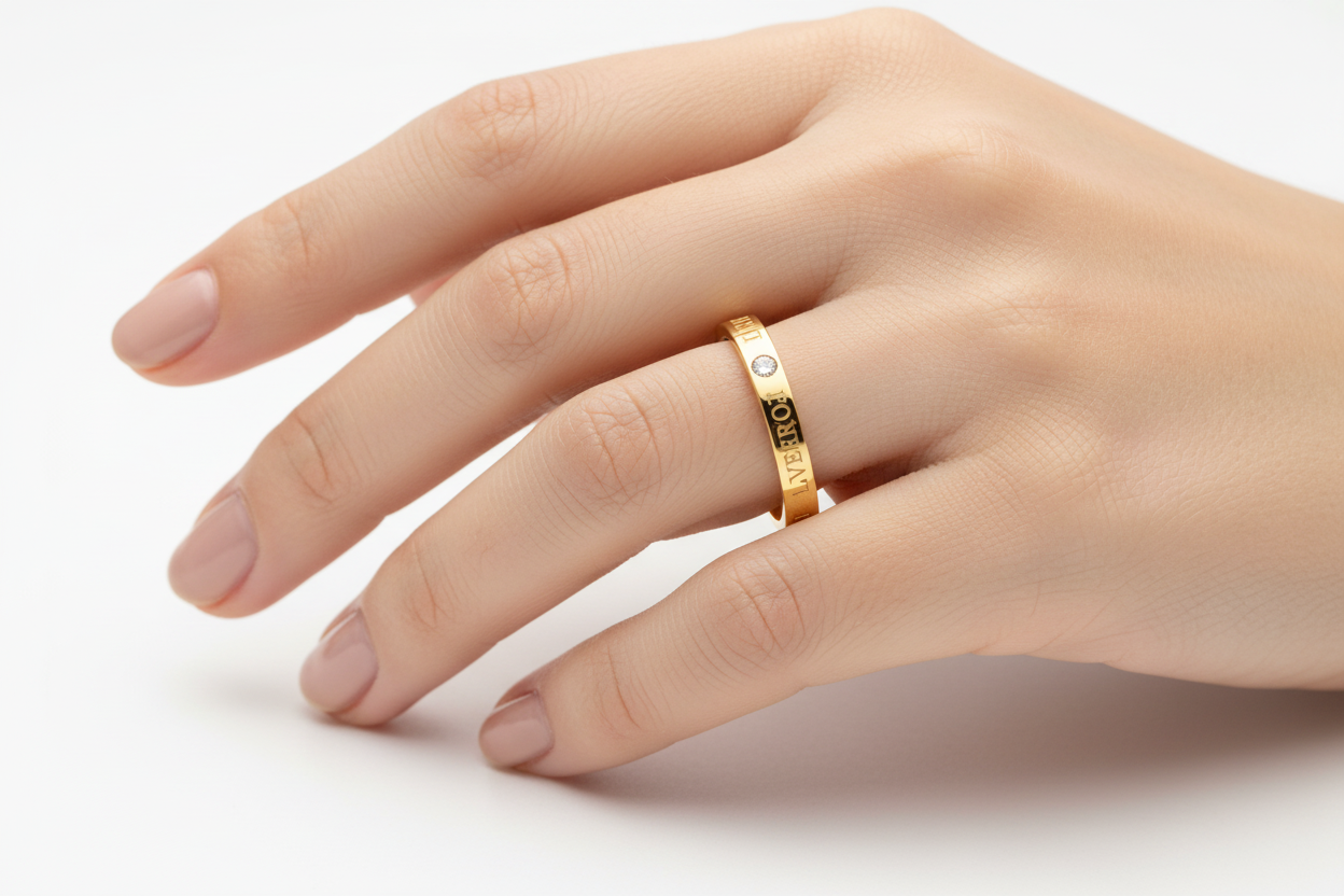 Gold Diamond Love Forever Ring