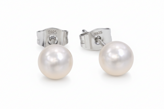 Sterling Silver Freshwater Pearl Stud Earrings