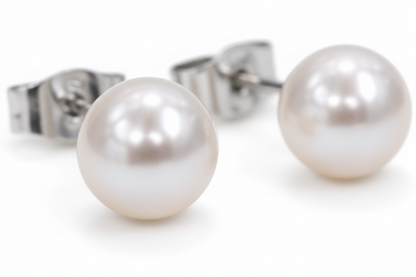 Sterling Silver Freshwater Pearl Stud Earrings