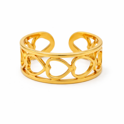 Gold Heart Outline Ring