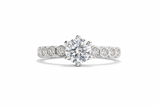 Moissanite Solitaire Ring