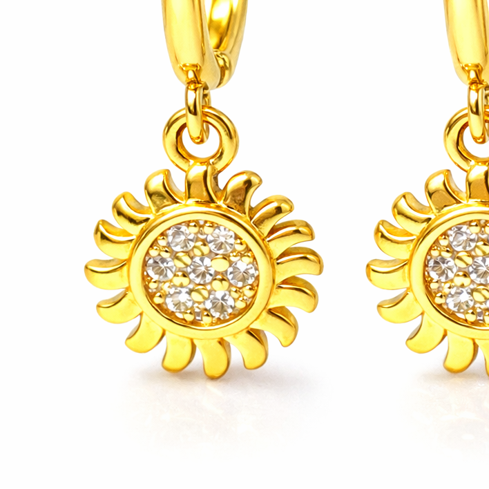 Sunburst Dangle Earrings