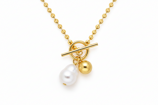 Freshwater Pearl Toggle Necklace