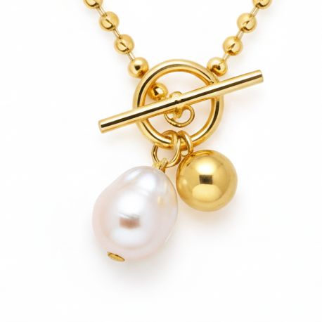 Freshwater Pearl Toggle Necklace