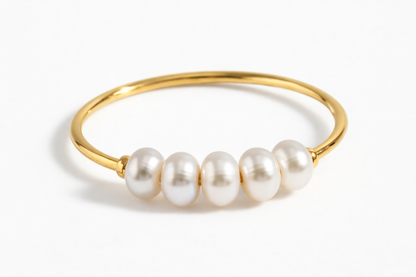 Gold Freshwater Pearl Ring