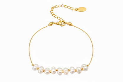 Gold Freshwater Pearl Bracelet