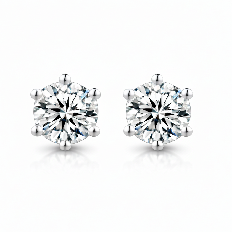 Classic Moissanite Stud Earrings