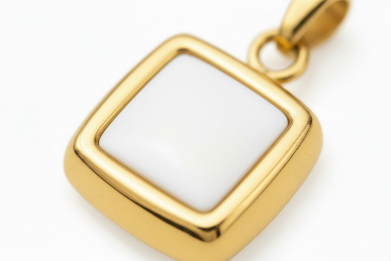 Geometric Square Pendant Necklace