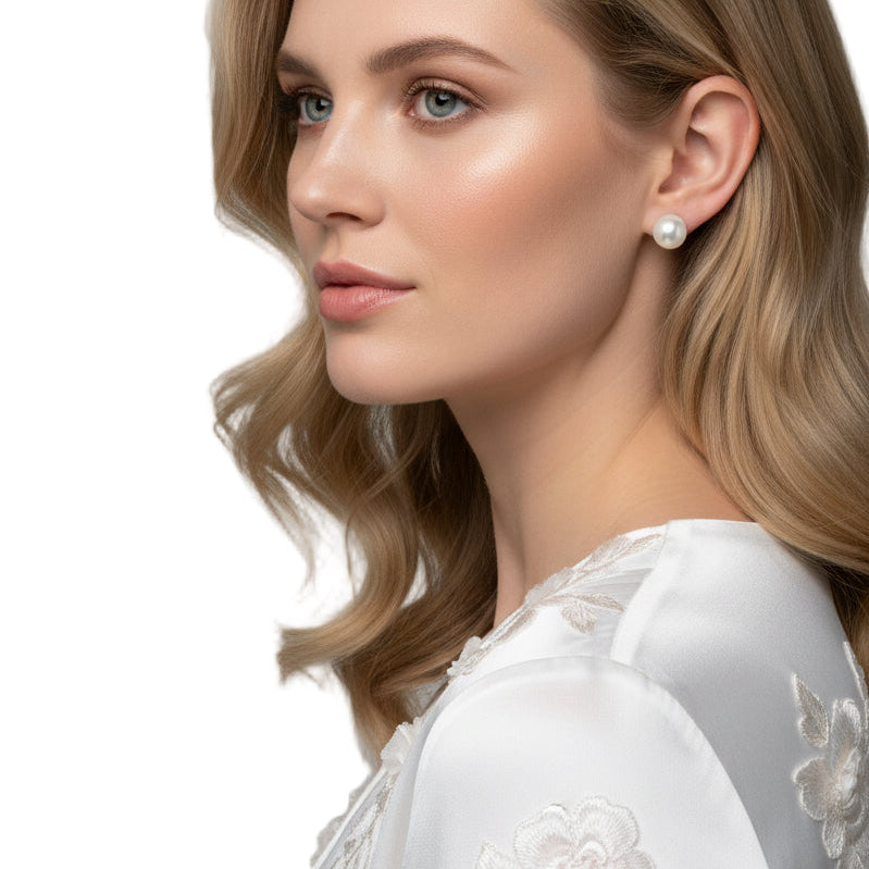 Sterling Silver Freshwater Pearl Stud Earrings