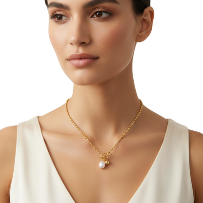Freshwater Pearl Toggle Necklace