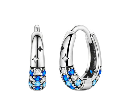 Night Sky Silver Earrings