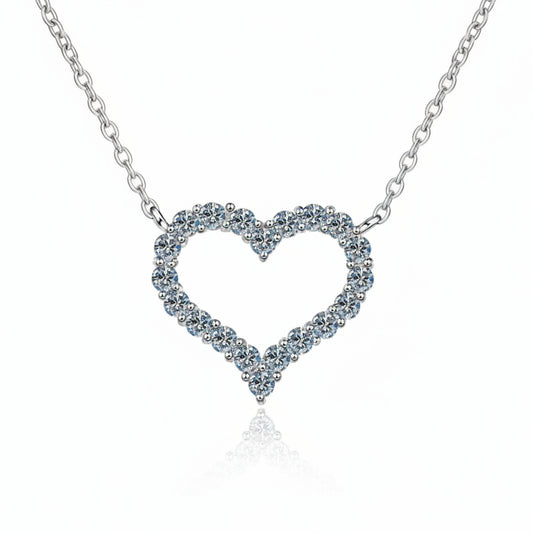 Heart Design Moissanite Necklace