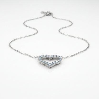 Heart Design Moissanite Necklace