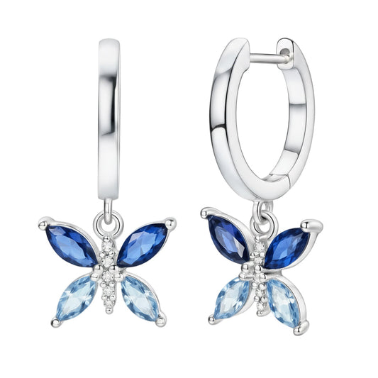 Butterfly Design Hoop Earrings
