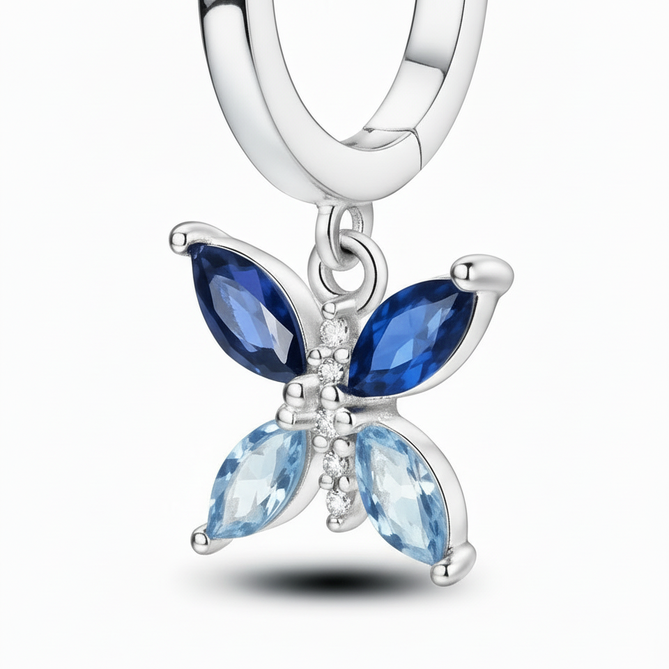 Butterfly Design Hoop Earrings