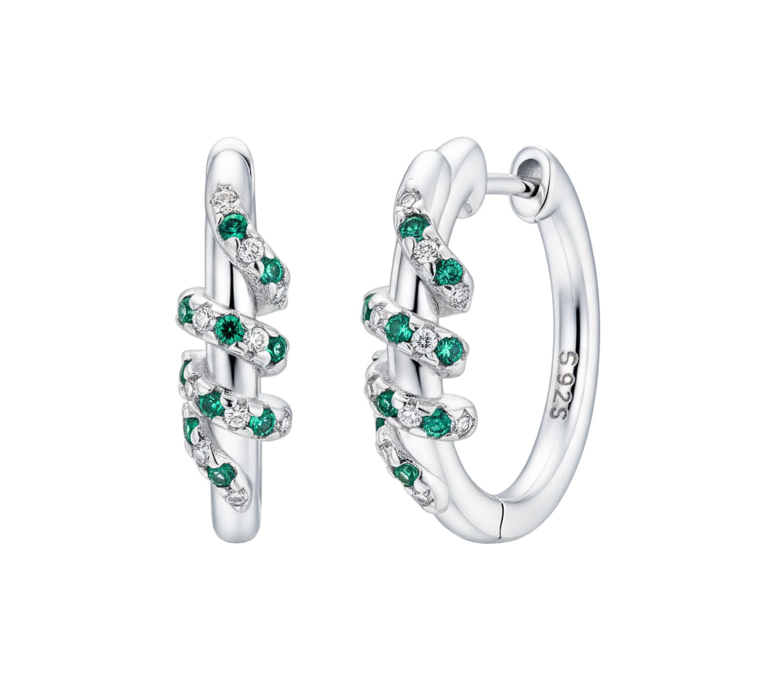 Snake Hoop Earrings