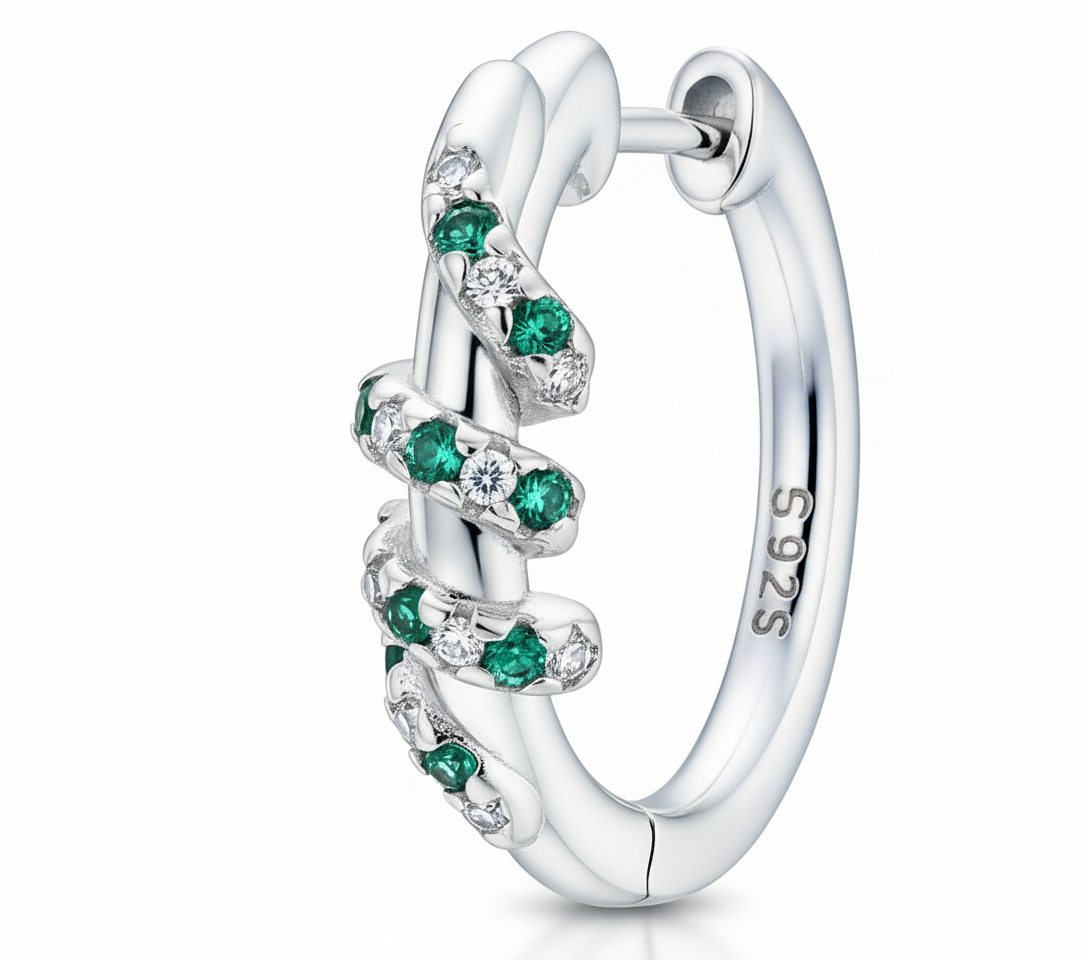 Snake Hoop Earrings