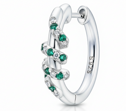 Snake Hoop Earrings