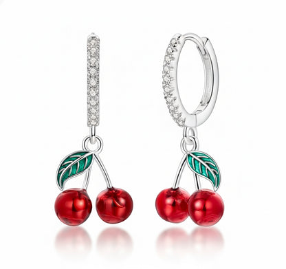 Sweet Cherry Sparkle Earrings