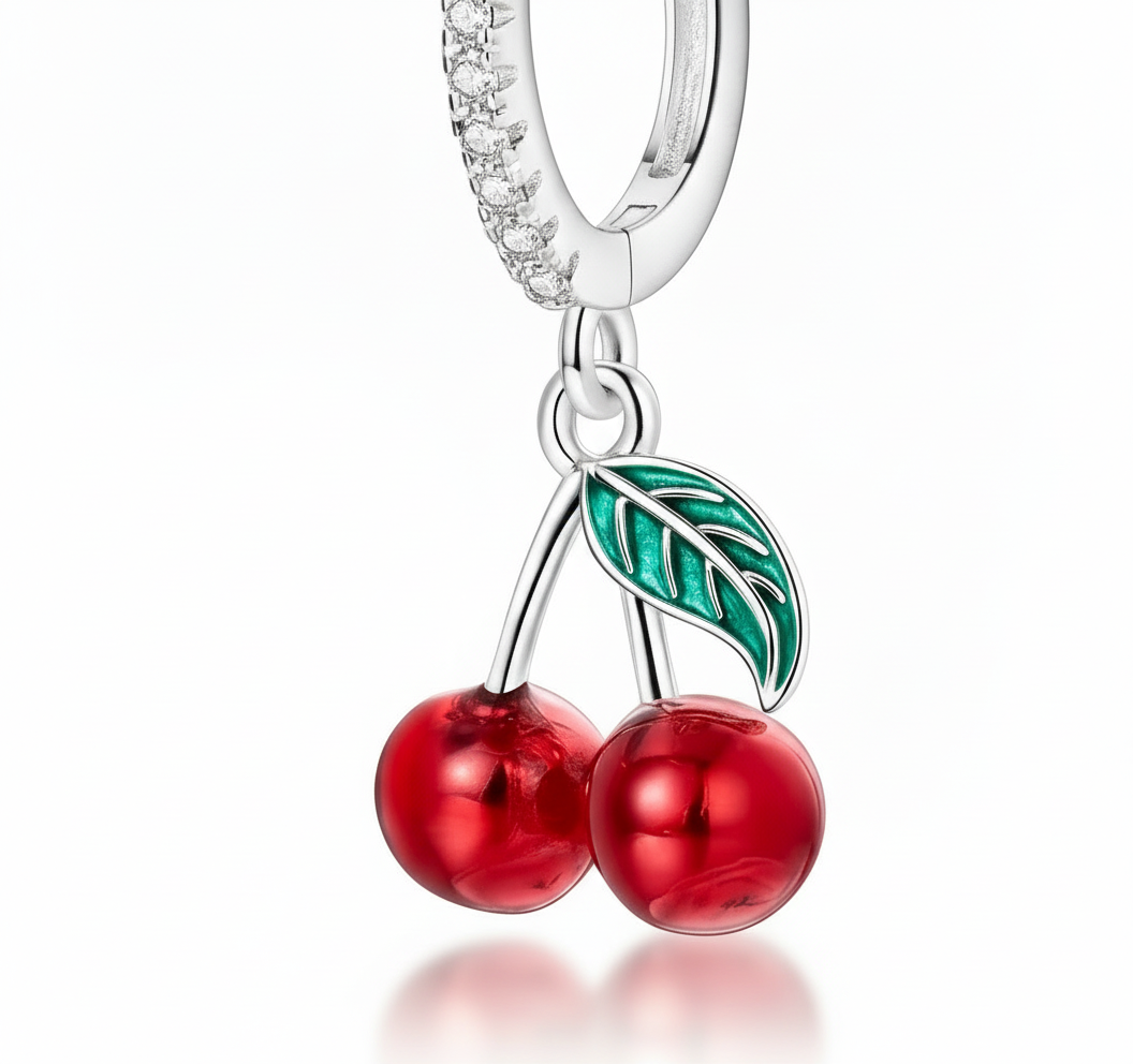 Sweet Cherry Sparkle Earrings