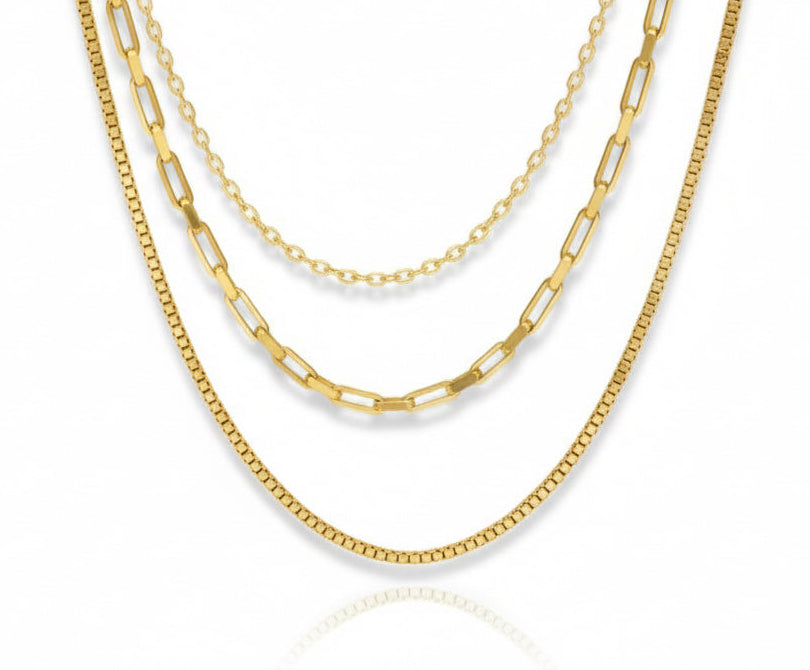 Gold Triple-Layer Necklace