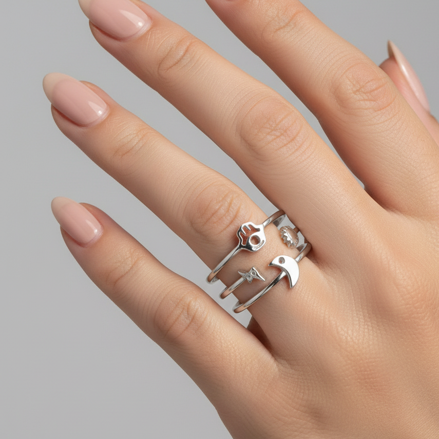 Silver Celestial Orbit Ring