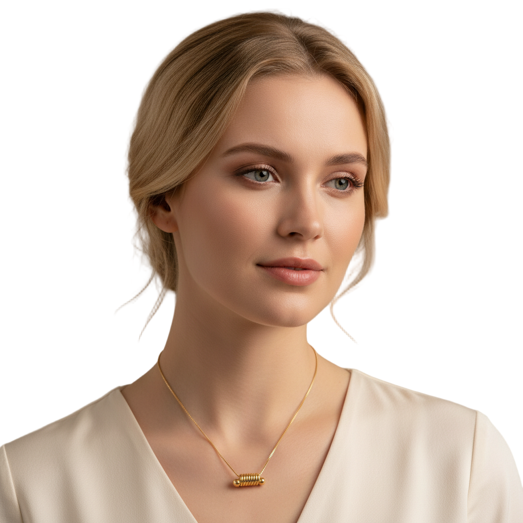 Textured Bar Pendant Necklace