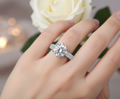 Moissanite Solitaire Ring