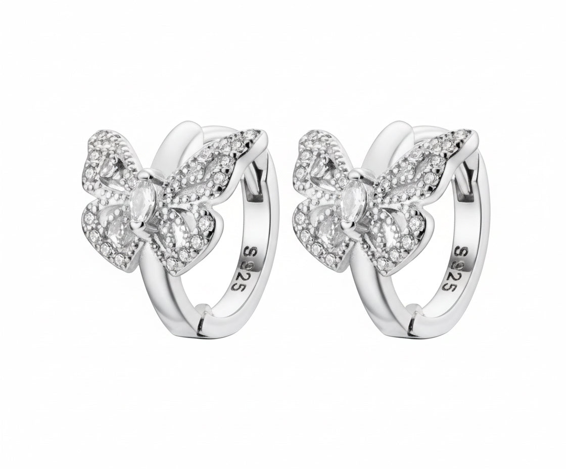 Silver Butterfly Earrings