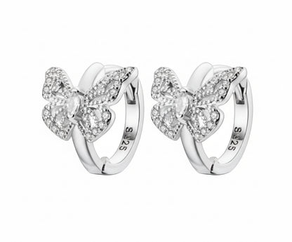 Silver Butterfly Earrings