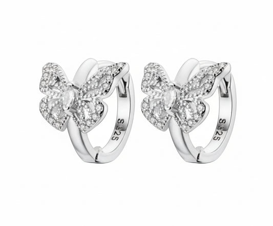 Silver Butterfly Earrings