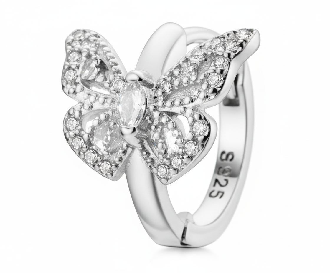 Silver Butterfly Earrings