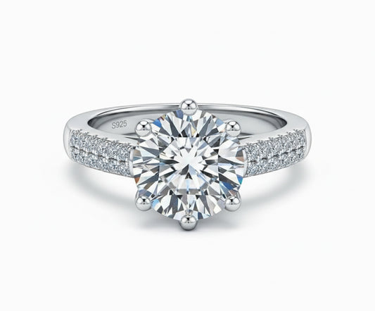 Moissanite Solitaire Ring