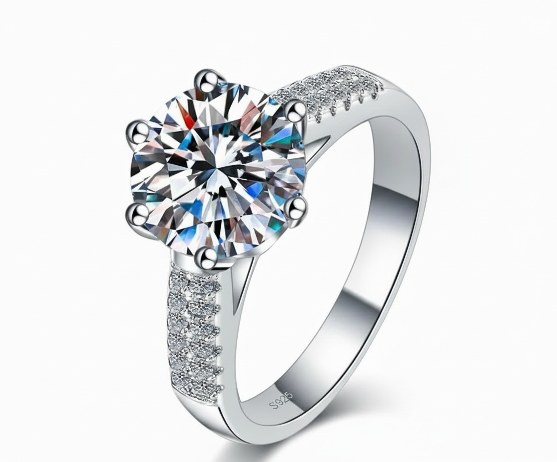 Moissanite Solitaire Ring
