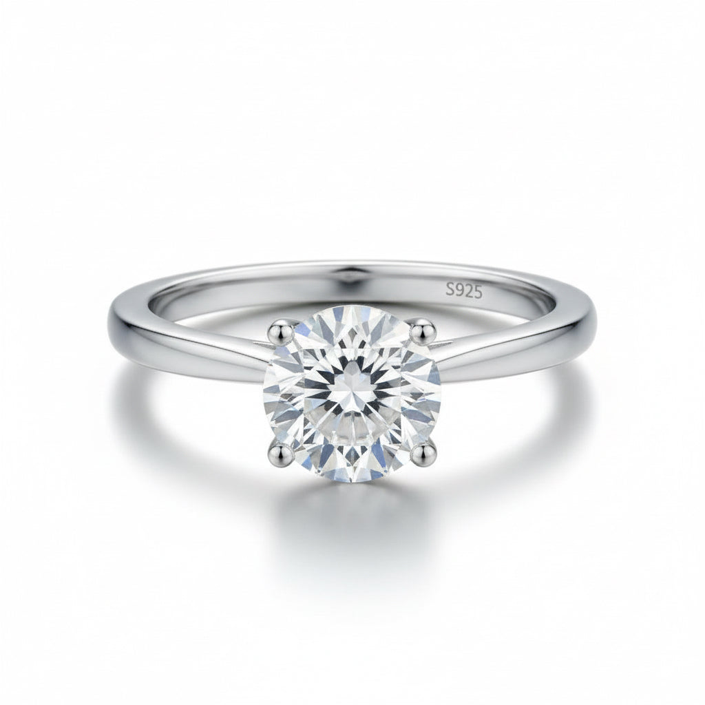 Classic Moissanite Solitaire Ring